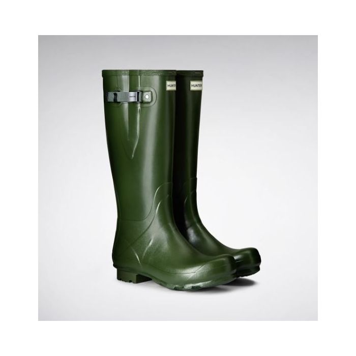 Hunter Norris Field Vintage Green Side Adjustable Boots