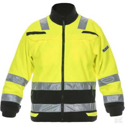 Fleece jacket, yellow-black, s