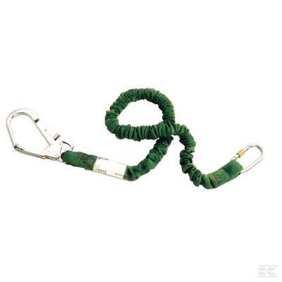 Elastic lanyard with shock abs
