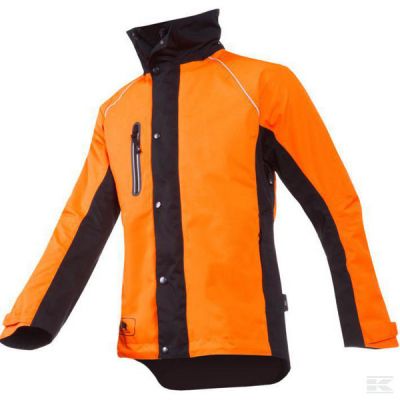 Rain jacket, orange-black, siz