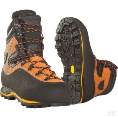 Chainsaw boots orange / black