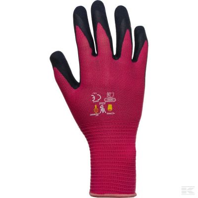 Gloves pink Fabric Size 8-11 y