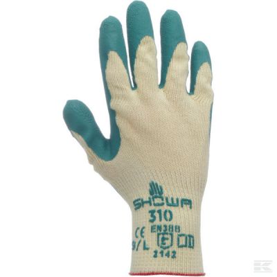 Work gloves yellow-green cotto