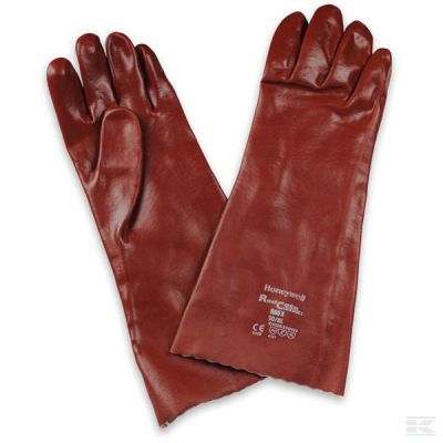 Work gloves red cotton 35cm lo