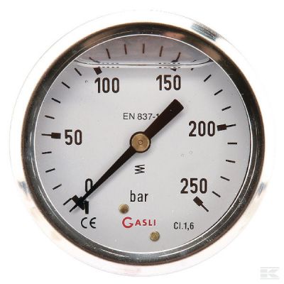 Pressure gauge Ř63 0–250bar 1/