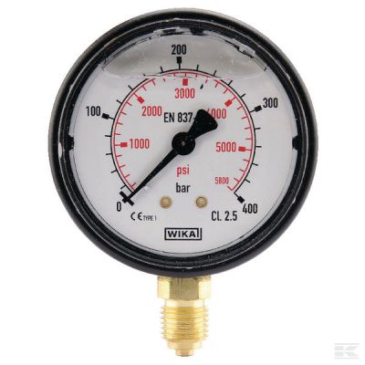 Pressure gauge Ř63 0–400bar 1/
