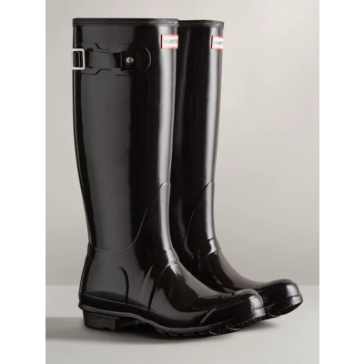 Hunter Original Gloss Wellington Boot Black