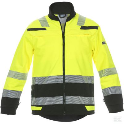 Softshell jacket, yellow-black