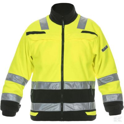 Fleece jacket, yellow-black, s