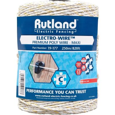Maxi electro wire 3mm white/yellow 250m
