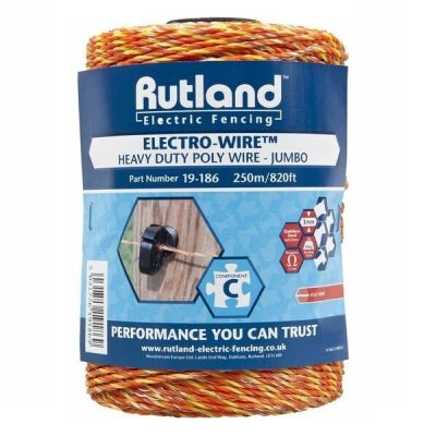 Jumbo Electro Poly Wire 3mm Orange/Yellow 250m