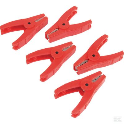 Crocodile clips 5x red