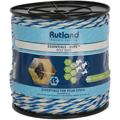 6mm White/Blue poly rope 