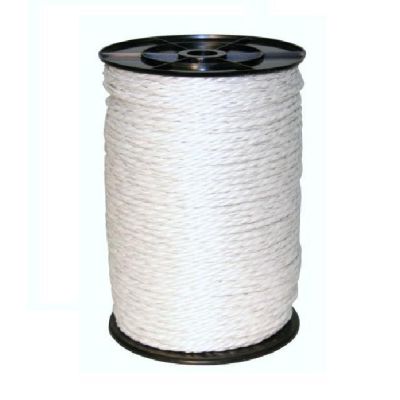 6mm White Poly Fence Rope 200m