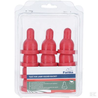 Spare teat red, for lamb feed,