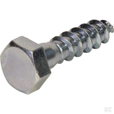 Wood screw 10x80mm, 17mm hex h