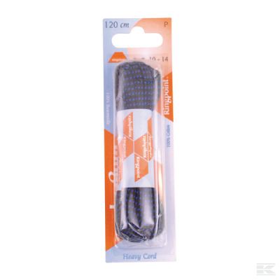 Laces round black/blue 150cm