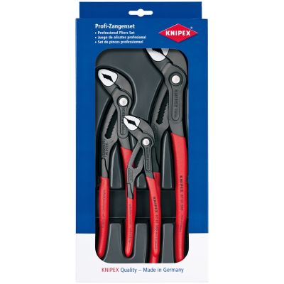 3 Piece Hightech Cobra Water Pump Pliers 180mm, 250mm, 300mm