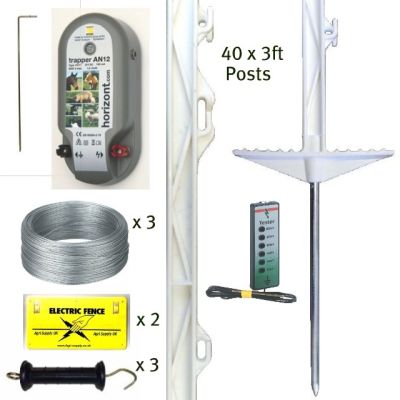 12V Mains Energiser Pig Electric Fencing Kit