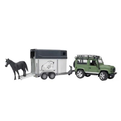 Bruder Landrover Defender with Horsebox 1:16