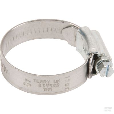 Hose clip ZP (size 1X) 30-40mm