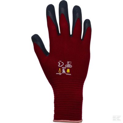 Gloves red Fabric Size 8-11 ye