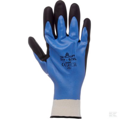 Work gloves blue-black Nylon/p