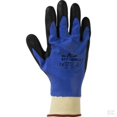 Work gloves white-blue-black p