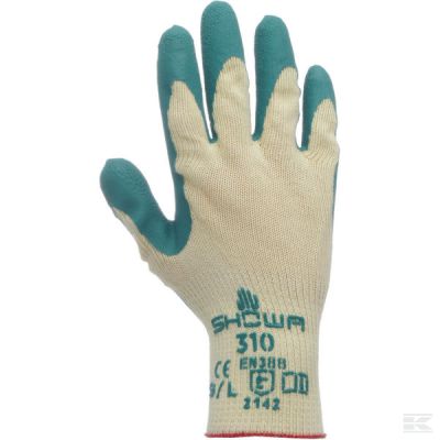 Work gloves yellow-green cotto