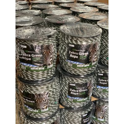 Zebra Green Power 6mm Electric Fence Rope 400m
