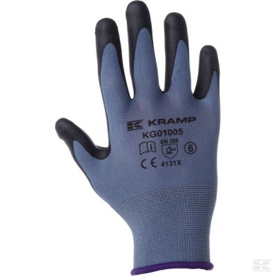 Work gloves blue Nylon 25.5cm