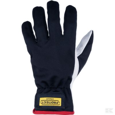 Work gloves black-white leathe