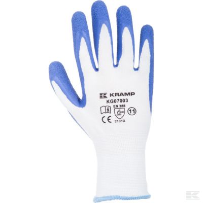 Work gloves white polyester si