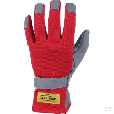 Gloves red-grey microfibers/Sp