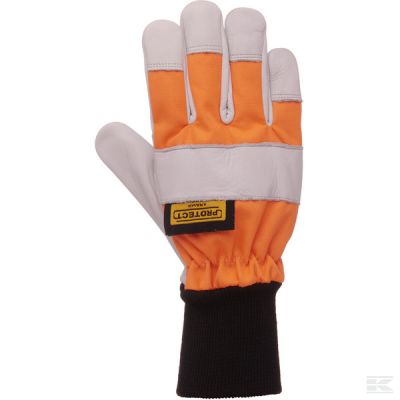 Gloves orange-black-white leat
