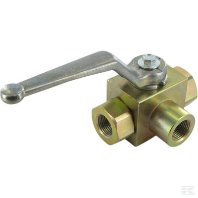 Ball valve 3-way 3/8 T-bore