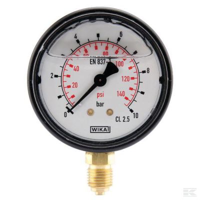 Pressure gauge Ř63 0–10bar 1/4