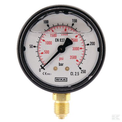 Pressure gauge Ř63 0–250bar 1/