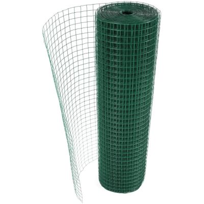 Green PVC Welded Mesh 25mm x 25mm x 1.2m x 15 GA x 25m