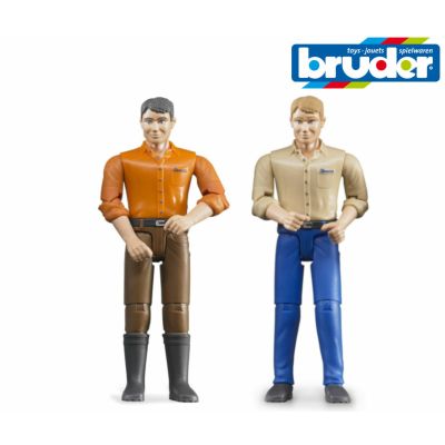 2 Pack Bruder Toys Man, Driver, Farmer 