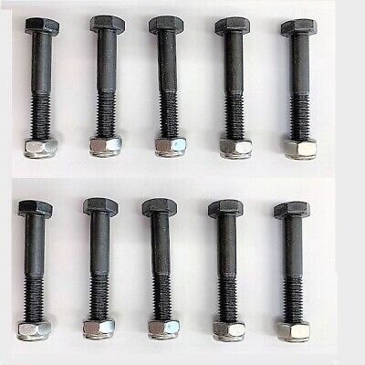 10 X PTO Shearbolts M8 x 50MM 10.9 Class Lock Nuts.