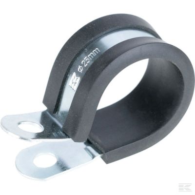 Pipe clamp 33mm, metal with ru