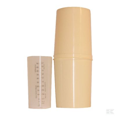 Plastic rain gauge with funnel