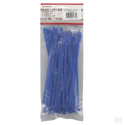 Cable tie 4.8x200mm, blue, Pol