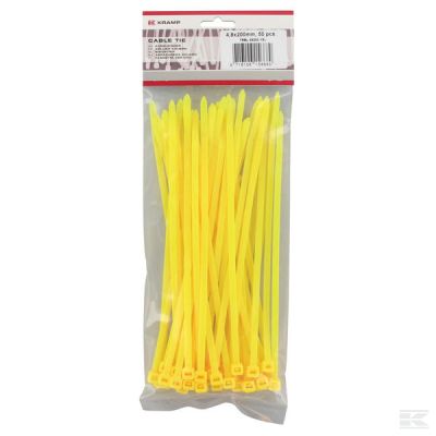 Cable tie 4.8x200mm, yellow, P